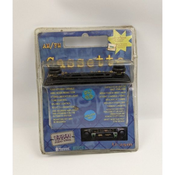 Urban Audio Works U-25m AM/FM Radio Casette Car Stereo